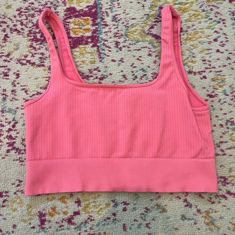 Nikibiki Vibrant Pink Ribbed Tank